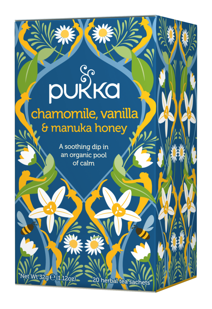 Delicious Pukka Chamomile Vanilla Tea with Manuka Honey